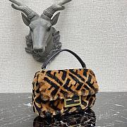 Fendi Mini Baguette Brown Sheepskin Bag 8BS017 Size 18 x 11 × 4 cm - 3