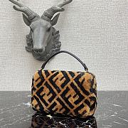 Fendi Mini Baguette Brown Sheepskin Bag 8BS017 Size 18 x 11 × 4 cm - 6
