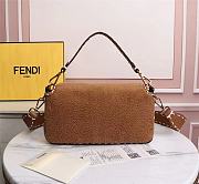 Fendi Baguette Brown Sheepskin Bag 8BR600 Size 27 × 15 × 6 cm - 5
