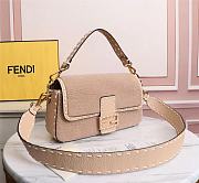 Fendi Baguette Pink Sheepskin Bag 8BR600 Size 27 × 15 × 6 cm - 2