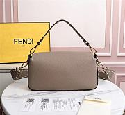 Fendi Baguette Gray Full Grain Leather 8BR600 Size 28 x 13 x 6 cm - 5