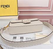 Fendi Baguette White Full Grain Leather 8BR600 Size 28 x 13 x 6 cm - 6