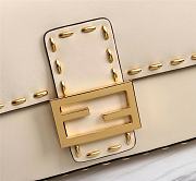 Fendi Baguette White Smooth Leather 8BR600 Size 28 x 13 x 6 cm - 2