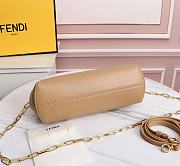 Fendi First Small Beige Leather Bag With Exotic Details 8BP129 Size 26 x 18 x 9.5 cm - 5