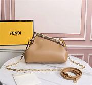Fendi First Small Beige Leather Bag With Exotic Details 8BP129 Size 26 x 18 x 9.5 cm - 4