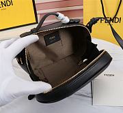 Mini Camera Case Black Leather And Suede Mini Bag 8BS058 Size 21 x 13 x 8 cm - 3