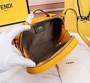 Mini Camera Case Yellow Leather And Suede Mini Bag 8BS058 Size 21 x 13 x 8 - 3