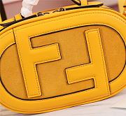 Mini Camera Case Yellow Leather And Suede Mini Bag 8BS058 Size 21 x 13 x 8 - 2