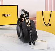 Fendi Pomodorino Black Leather Mini Bag 8BS059 Size 24 × 14 × 9.5 cm - 6