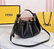 Fendi Pomodorino Black Leather Mini Bag 8BS059 Size 24 × 14 × 9.5 cm - 5