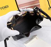 Fendi Pomodorino Black Leather Mini Bag 8BS059 Size 24 × 14 × 9.5 cm - 2