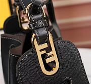 Fendi Pomodorino Black Leather Mini Bag 8BS059 Size 24 × 14 × 9.5 cm - 3