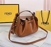 Fendi Pomodorino Brown Leather Mini Bag 8BS059 Size 24 × 14 × 9.5 cm - 6