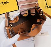 Fendi Pomodorino Brown Leather Mini Bag 8BS059 Size 24 × 14 × 9.5 cm - 4
