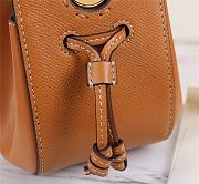 Fendi Pomodorino Brown Leather Mini Bag 8BS059 Size 24 × 14 × 9.5 cm - 3