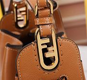 Fendi Pomodorino Brown Leather Mini Bag 8BS059 Size 24 × 14 × 9.5 cm - 2