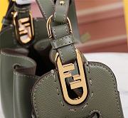 Fendi Pomodorino Gray Leather Mini Bag 8BS059 Size 24 × 14 × 9.5 cm - 3
