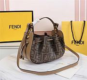 Fendi Pomodorino Brown FF Fabric Mini Bag 8BS059 Size 24 × 14 × 9.5 cm - 2