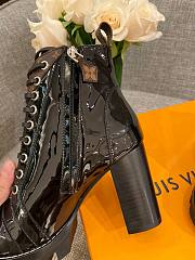 Louis Vuitton Patent Leather Monogram Ankle Boots 9cm Black - 4