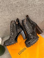 Louis Vuitton Patent Leather Monogram Ankle Boots 9cm Black - 2