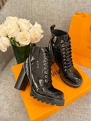 Louis Vuitton Patent Leather Ankle Boots 9cm Black - 1