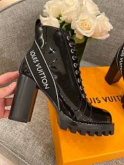 Louis Vuitton Patent Leather Ankle Boots 9cm Black - 3