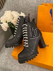 Louis Vuitton Logo Ankle Boots 8cm Black - 4