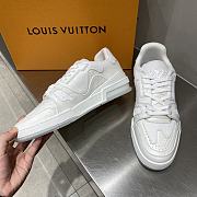 LV Trainer Sneaker White Grained Calf Leather - 2