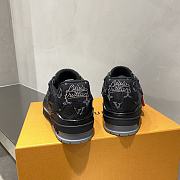LV Trainer Sneaker Black Grained Calf Leather - 6