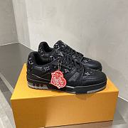 LV Trainer Sneaker Black Grained Calf Leather - 5