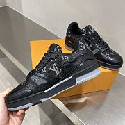 LV Trainer Sneaker Black Grained Calf Leather - 4