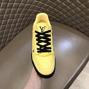 LV Trainer Sneaker Yellow Grained Calf Leather - 2