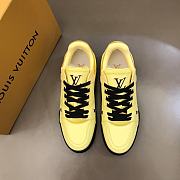 LV Trainer Sneaker Yellow Grained Calf Leather - 5