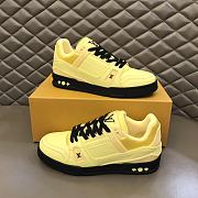 LV Trainer Sneaker Yellow Grained Calf Leather - 6