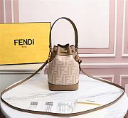 FENDI MON TRESOR FF beige wool mini-bag 8BS010 Size 17 x 12 x 10 cm - 5