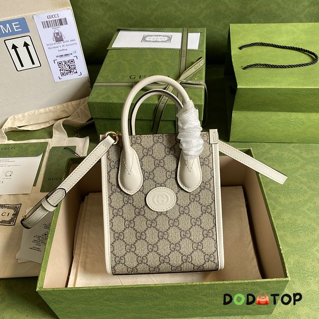 Gucci Mini tote bag with Interlocking G White ‎671623 Size 16 x 20 x 7 cm - 1
