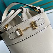 Gucci Horsebit 1955 small bucket bag full white 637115 Size 14 x 16 x 14 cm - 4