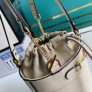Gucci Horsebit 1955 small bucket bag full white 637115 Size 14 x 16 x 14 cm - 6