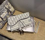Dior SADDLE Wallet Gray Dior Oblique Jacquard S5614 Size 19.5cm - 4