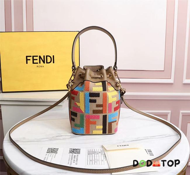 Fendi MON TRESOR Multicolor FF canvas mini-bag 8BS010 Size 12 x 18 x 10 cm - 1