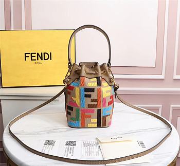 Fendi MON TRESOR Multicolor FF canvas mini-bag 8BS010 Size 12 x 18 x 10 cm