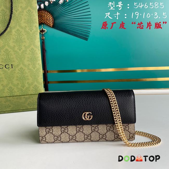 Gucci GG Marmont chain wallet 546585 Black Size 19 x 10 x 3.5 cm - 1