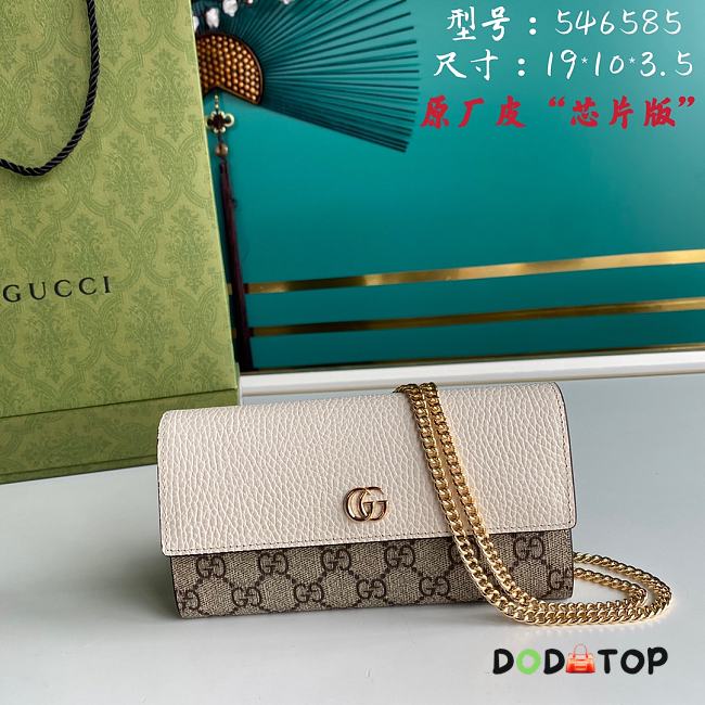 Gucci GG Marmont chain wallet 546585 White Size 19 x 10 x 3.5 cm - 1