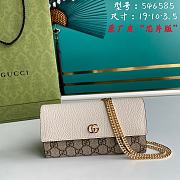 Gucci GG Marmont chain wallet 546585 White Size 19 x 10 x 3.5 cm - 1