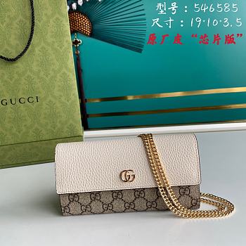 Gucci GG Marmont chain wallet 546585 White Size 19 x 10 x 3.5 cm