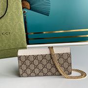 Gucci GG Marmont chain wallet 546585 White Size 19 x 10 x 3.5 cm - 4