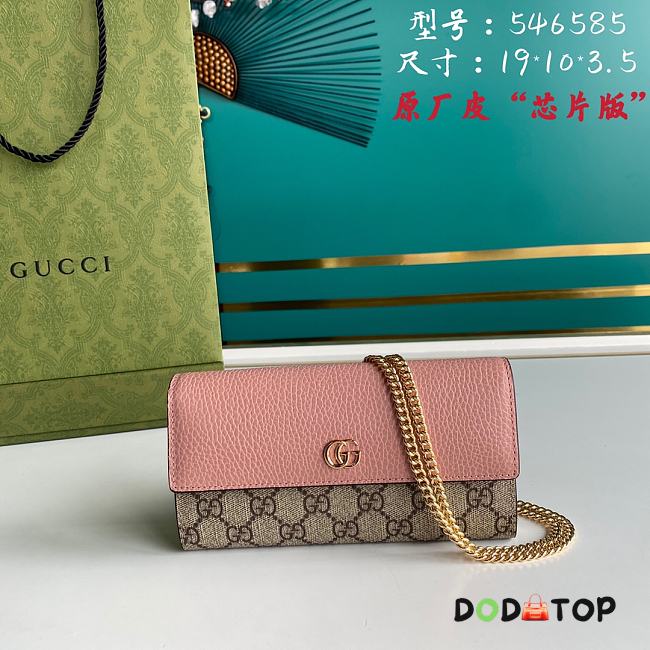 Gucci GG Marmont chain wallet 546585 Pink Size 19 x 10 x 3.5 cm - 1