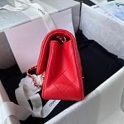 Chanel original lambskin mini flap bag red gold hardware A69900 Size 20 cm - 6