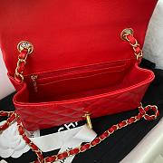 Chanel original lambskin mini flap bag red gold hardware A69900 Size 20 cm - 4