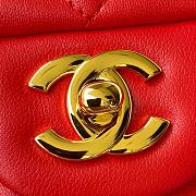 Chanel original lambskin mini flap bag red gold hardware A69900 Size 20 cm - 3